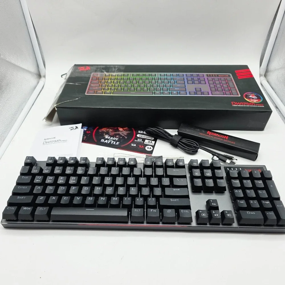 Redragon K556 PRO Wireless RGB Mechanical Gaming Keyboard 104 Key Aluminum Frame